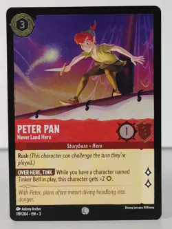 Peter Pan Never Land Hero - Foil Into the Inklands - LORCANA - 119/204 - U Pick - Image 2
