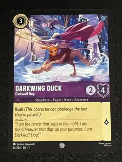 Disney Lorcana Winterspell Darkwing Duck - Darkwolf Dog 43/204 NM - Image 1