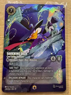 Disney Lorcana TCG Winterspell Darkwing Duck Cool Under Pressure Enchanted Rare - Image 1