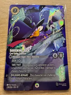 Disney Lorcana TCG Winterspell Darkwing Duck Cool Under Pressure Enchanted Rare - Image 3