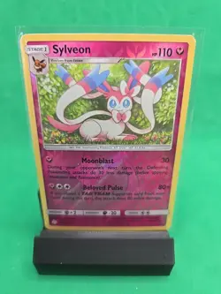 Pokemon TCG Sylveon Sun & Moon Cosmic Eclipse 155/236 Reverse Holo Rare Card - Image 1