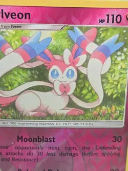 Pokemon TCG Sylveon Sun & Moon Cosmic Eclipse 155/236 Reverse Holo Rare Card - Image 2