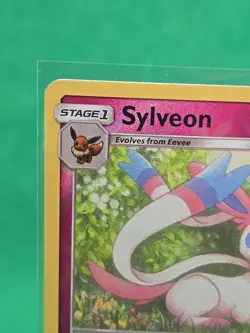 Pokemon TCG Sylveon Sun & Moon Cosmic Eclipse 155/236 Reverse Holo Rare Card - Image 3