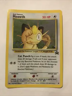 Pokemon Meowth Nintendo Black Star Promo 10 Holo Pokemon Card - Image 1