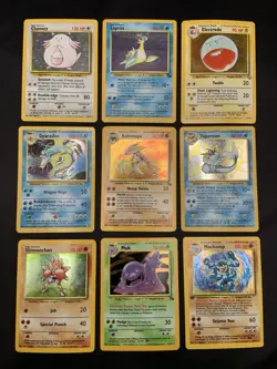 Vintage Holo Rare Pokemon Card Lot WOTC 1999 - Base Set, Jungle, Fossil - MP/HP - Image 1