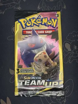 Rare Pokemon Team Up 3 Card Factory Sealed Booster Pack HEAVY 7.81g - Image 2