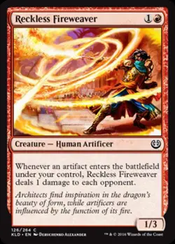 Reckless Fireweaver -Foil Light Play MTG Kaladesh - Image 1