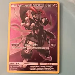 Pokemon TCG Armored Mewtwo Promo Holo SM228 120 HP Psychic Card English - Image 1