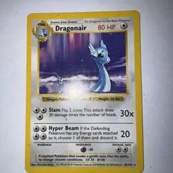 LP - Pokemon Card - Base Set 18/102 - DRAGONAIR (rare) **Shadowless** - Image 1