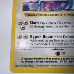LP - Pokemon Card - Base Set 18/102 - DRAGONAIR (rare) **Shadowless** - Image 3