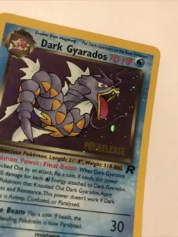 Dark Gyarados 8/82 Holo Team Rocket Prerelease Promo Pokemon Card - NM - Image 2
