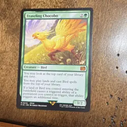 Magic: The Gathering Traveling Chocobo Green Mythic Creature Bird Final Fantasy - Image 1