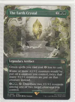 MTG The Earth Crystal #342 Final Fantasy Borderless Rare NM - Image 1