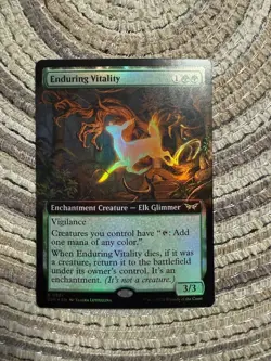 ENDURING VITALITY FOIL [Extended Art] - Rare - DSK Duskmourn MTG #0381 Free Ship - Image 1