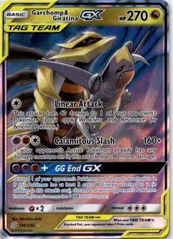 Pokemon Garchomp & Giratina GX #146/236 Unified Minds Ultra Rare Holo NM - Image 1