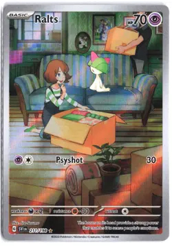Ralts 211/198 Illustration Rare Scarlet & Violet Pokemon - Image 1