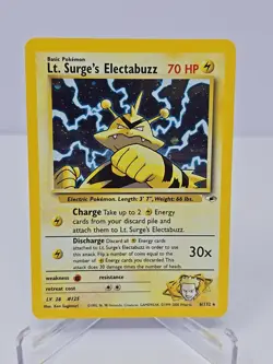 2000 Pokemon Gym Heroes Lt. Surge's Electabuzz #6/132 Unlimited LP - Image 1