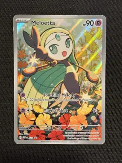 HEAVY PLAY - Pokemon Meloetta 026 - Mega Evolution Promo Illustration Rare Holo - Image 1