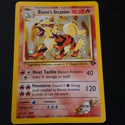 Pokemon TCG Blaine's Arcanine Holo Rare Gym Challenge 1/132 - Image 1