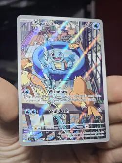 Squirtle 148/142 Illustration Rare Pokemon SV07 - Stellar Crown Damaged - Image 1