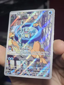 Squirtle 148/142 Illustration Rare Pokemon SV07 - Stellar Crown Damaged - Image 2
