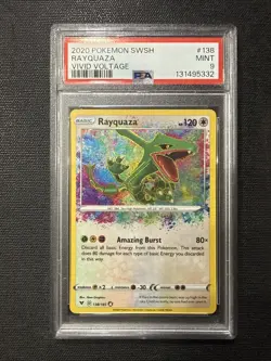 RAYQUAZA 2020 POKEMON VIVID VOLTAGE AMAZING RARE 138/185 PSA 9 Q0004 - Image 1