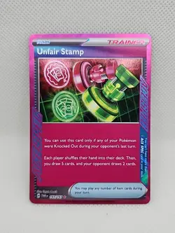 Unfair Stamp 2024 Pokemon 165/167 ACE SPEC Rare Twilight Masquerade - Image 1
