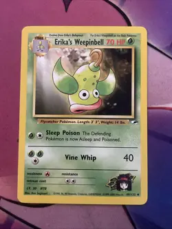 Pokemon TCG Erika's Weepinbell Gym Heroes 49/132 Unlimited MP - Image 1