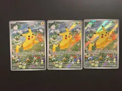 Pokemon Pikachu 088 Sv: Scarlet & Violet Promo Holo 70 HP Pokemon Lot Of 3 - Image 1