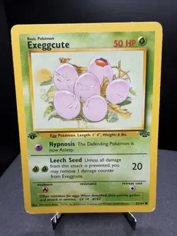 Pokemon TCG WOTC 1st Edition Jungle Exeggcute 52/64 Common MP - Image 1