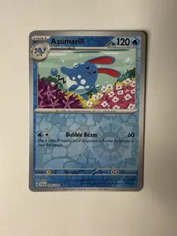 Pokemon TCG Azumarill Holo Rare Stellar Crown Miscut Crimp Error - Image 1