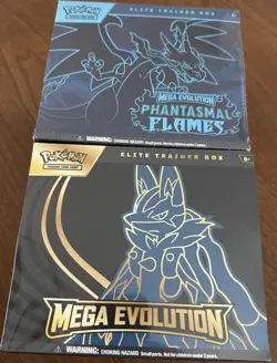 Pokemon TCG: Mega Evolution Phantasmal Flames Elite Trainer Box ETB - Set of 2 - Image 1