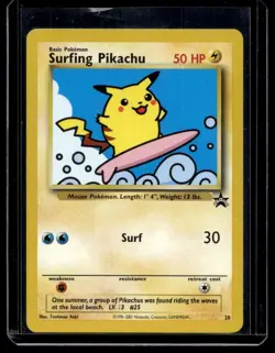 2001 Promos - Wizards Black Star Surfing Pikachu Basic/Rare Secret #28 - Image 1