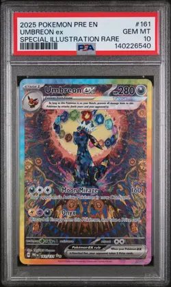 2025 Pokemon Prismatic Ev. Umbreon Ex #161 GEM MT PSA 10 Special Illus. Rare - Image 1