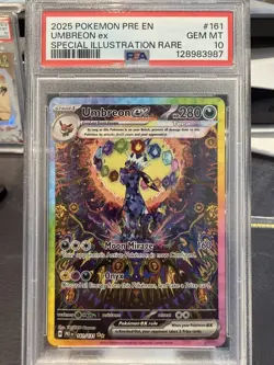 Pokemon 2025 Umbreon ex 161/131 SIR Prismatic Evolutions GEM MINT PSA 10 - Image 2