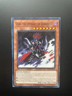 Yugioh Gorz The Emissary Of Darkness OP19-EN017 Unlimited Edition Common NM/LP - Image 1