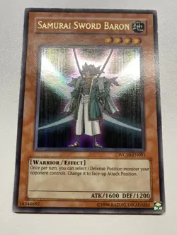 Yu-Gi-Oh! SAMURAI SWORD BARON Ultra Rare Unlimited WC10-EN001 HP - Image 1