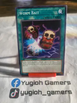 Yu-Gi-Oh Worm Bait LED2 1st Edition Common Light Played - Image 1