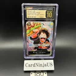 CGC PRISTINE 10 MONKEY D. LUFFY #P-075 SAIKYO JUMP PROMO 2024 ONE PIECE JPN 180 - Image 1