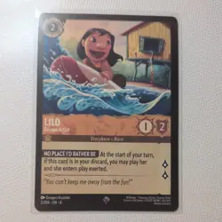 Disney Lorcana Azurite Sea Lilo Escape Artist Super Rare Card 2/204 - Image 1