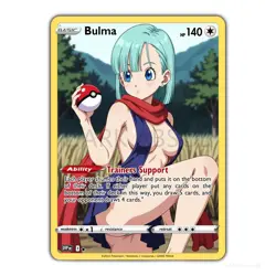 Bulma | Beautiful Waifu Card - Goddess ACG Custom DIY Fan Art Card - Image 1