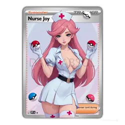 Nurse Joy | Beautiful Waifu Card - Goddess ACG Custom DIY Fan Art Card - Image 1