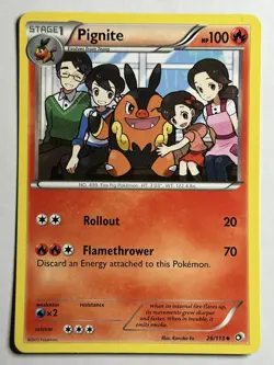 Pignite Legendary Treasures 26/113 MP-LP Pokemon Card - Image 1