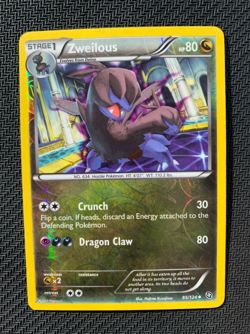Zweilous 95/124 Reverse Holo Pokemon Card - B&W Dragons Exalted set - 2012 - MP - Image 1