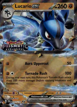 Lucario ex (Prismatic Evolutions Stamp) Holo Double Rare Miscellaneous Cards & P - Image 1