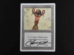 Rod of Ruin Signed MP [Revised Edition] Mtg Magic Free Tracking! - Image 1