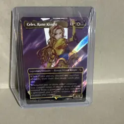 MTG Celes, Rune Knight (Borderless -SURGE FOIL) Commander: FINAL FANTASY - Image 1