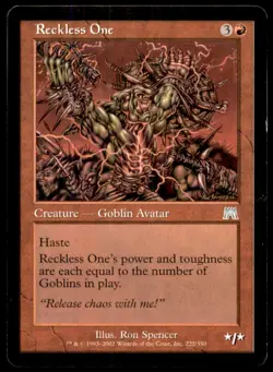 Reckless One LP Light Play Onslaught MTG [8861] - Image 1