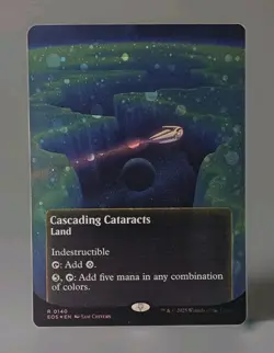 MTG - Cascading Cataracts GALAXY FOIL -Edge of Eternities Borderless 140 - MINT - Image 1
