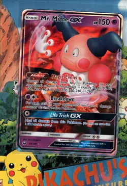 Pokemon TCG Mr. Mime GX 56/168 Celestial Storm Holo NM - Image 1